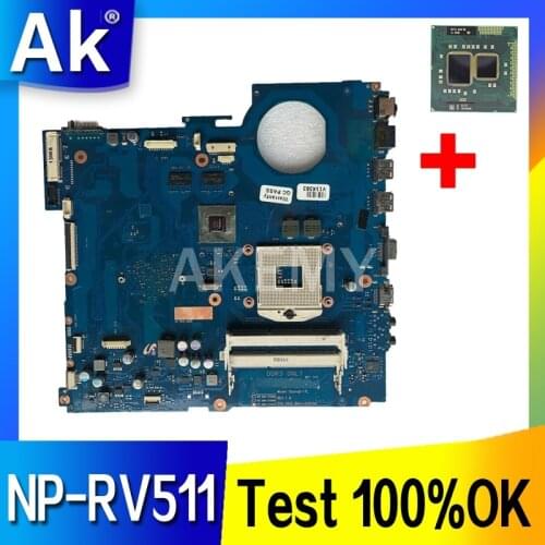 Akemy For Samsung RV511 NP-RV511 Laptop Motherboard HM55 DDR3 GT315M Video card BA92-07405A BA92-07405B BA41-01423A 15.6 Inch