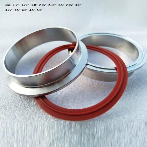 1.5-4.0inch Aluminum flange car exhaust pipe v band clamp O ring seal Alloy VBand Flange only flange