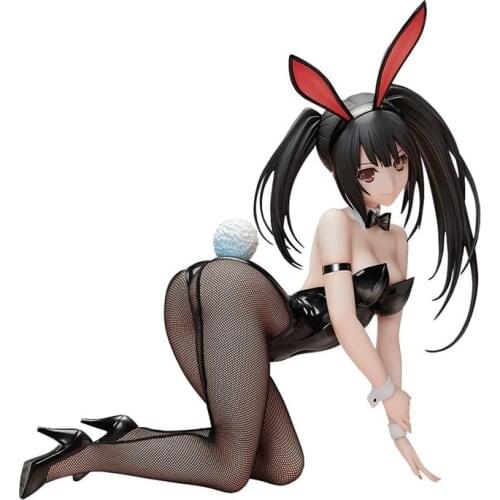 Date A Live Tokisaki Kurumi Bunny Girl Anime Figures Model Desktop Ornaments Pvc Model Cartoon Toy Collectible Model Toys