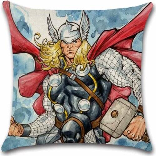 Comic Thor hammer printed Cushion Cover Decoration Home sofa car chair seat kids bedroom gift friend present pillowcase