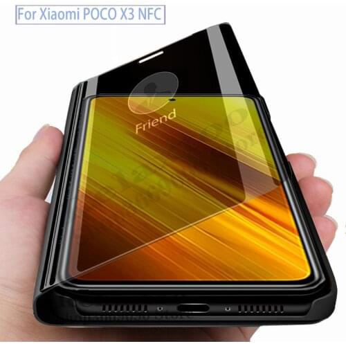 Case xiomi poco x3 nfc POCO M3 Smart Mirror Phone Case For xiaomi pocophone x3 pocox3 M 3 flip cover fundas xaomi x 3 3x focox3