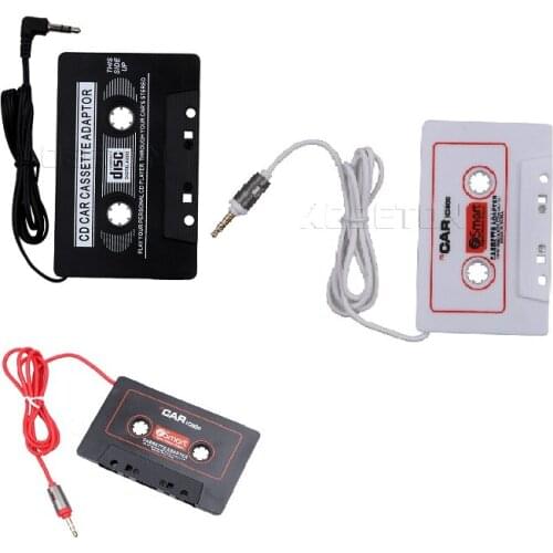 Black And White Car Cassette Tape Stereo Adapter Tape Converter For IPod For IPhone MP3/4 AUX Cable CD Player 3.5mm Jack Plug