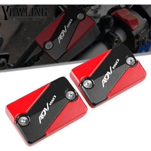 CNC 1PCS/1Pair Motorcycle Front Brake Fluid Rerservoir Cover Master Cylinder Cap For HONDA ADV150 ADV 150 ABS 2019-2020