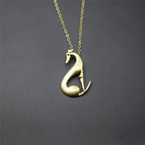 Elfin Trendy Italian Greyhound Necklaces Fashion SLOUGHI Jewellery Spanish Grey Hhound Whippet Pendant Necklaces Women Men