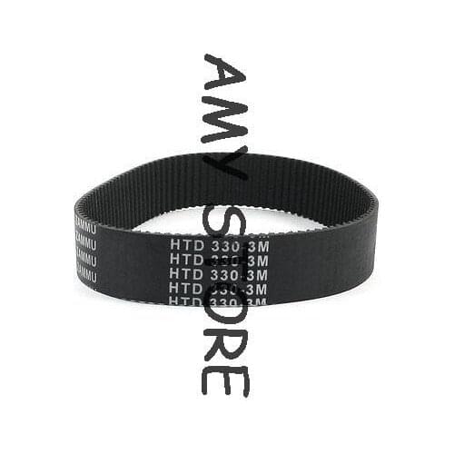 HTD330-3M 110 Teeth 20mm Width 3mm Pitch Rubber Timing Belt 13" Girth