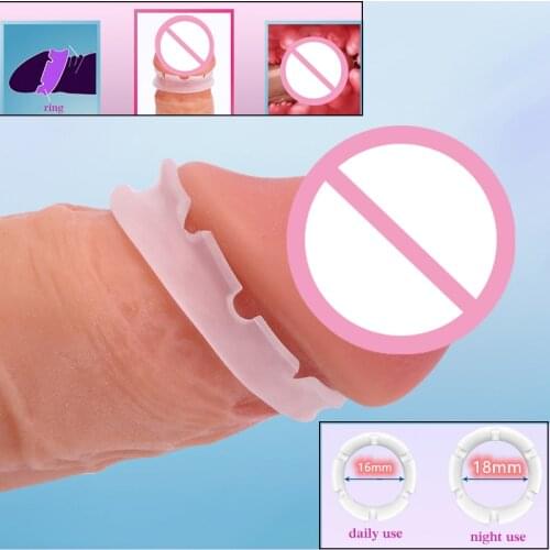 Reusable Phimosis Correction Ring Cock Ring Foreskin Resistance Ring Penis Delay Ejaculation Sex Toy For Men Glans Delay Trainer