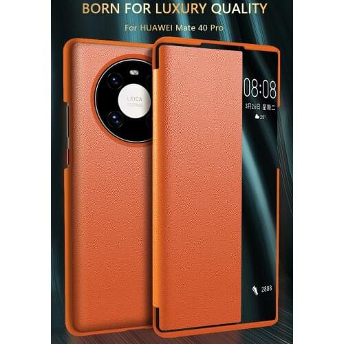 Fashion Smart View Leather Flip Cover Case For Huawei Mate 40 Pro Plus RS Mate 30 Mate 20 P50 P40 P30 Pro