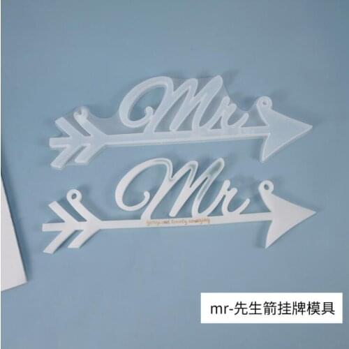 2020 New Transparent Silicone Mould Dried Flower Resin Decorative Craft DIY Mr letters arrow Mold epoxy resin molds for jewelry