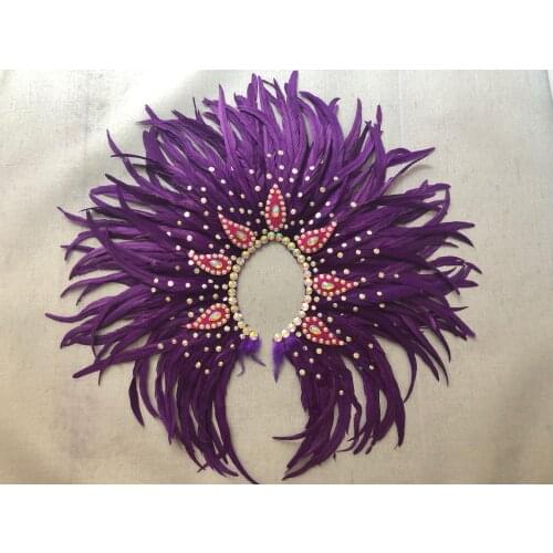 Feather clothing Stage performance catwalk carnival Headdress flower pubs party Mens wear womens clothing