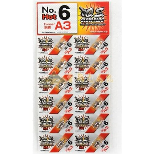 OS #6 hot 6 OS A3 Glow Plug ( Hot) for 2-Stroke Engines RC Car Model RC hobby RC toys Feel the performance