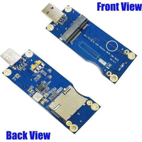 Mini PCI-E to USB Adapter With SIM card Slot for WWAN/LTE Module