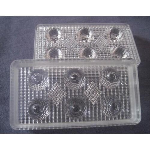 #PMS-104.8 High quality LED Lens, Headlight lens, Lens size: 104.8X55X17mm, 45 degree, Bead surface, PMMA Materials