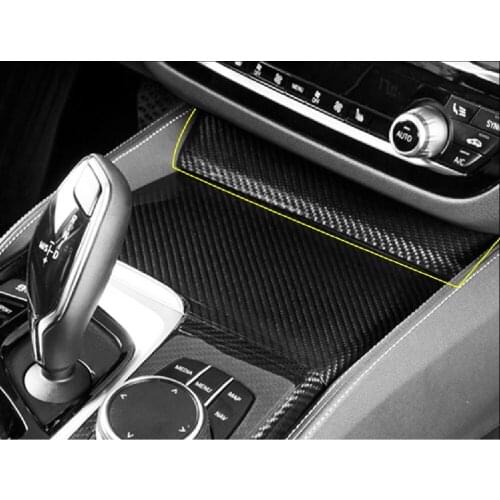 Real Carbon fiber For BMW NEW 5 Series G30 530 2017 2018 Car Cup Holder Up Decoration Panel Cover Trim Accessories
