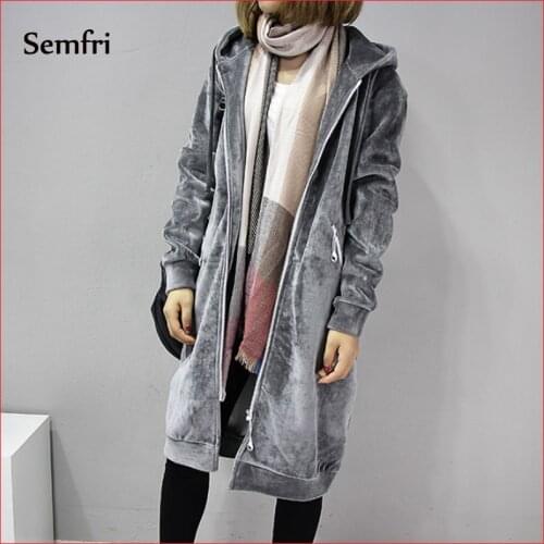 Semfri Coat Women Faux Fur Fabric Jacket Plus Size 5xl Open Stitch Hooded 2019 Winter Fashion Outwear Female Long Oversize Coat