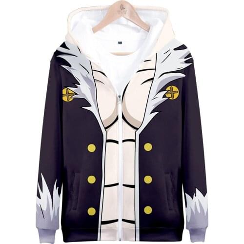 New Harajuku Anime 3D Zipper Hoodies Hunter X Hunter Hisoka 3D Streetwear Hooded Sweatshirts Men/women Long Sleeve Hip Hop Hoody