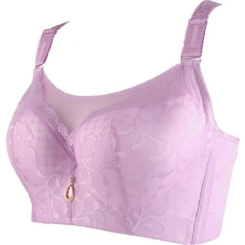 Crop Top Bras for Women Minimizer Gathering Underwear Bra Sexy Full cup C D E F lace Lingerie Fashionable Plus size 36-50 C3311