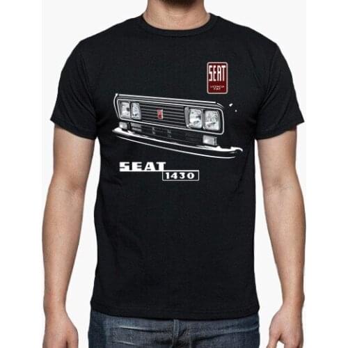 Vintage Spain Car SEAT 1430 T-Shirt. Summer Cotton O-Neck Short Sleeve Mens T Shirt New S-3XL