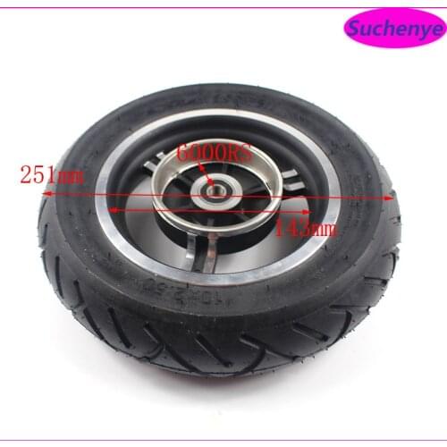 10 Inch 10X2.50 Tube Outer Tire Wheel With Drum Brake Hub for 10 inch Electric Scooter On Behalf of Driving Tricycle