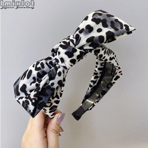 Lepoard Print Women Headband Twist Hairband Bowknot Headbands Cross Turban Hairbands Headwear Hair Hoop Girls Hair Accessories
