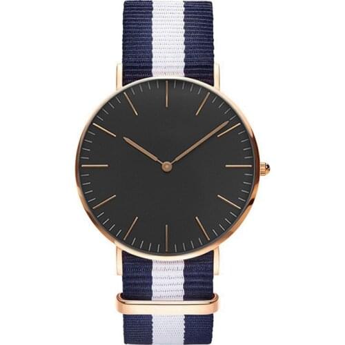 Womens Watches Classic Brief Style High Quality Exquisite Faddish Business Nylon Strap Creative Watch Erkek Kol Saati Saat