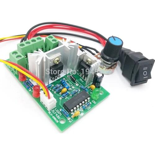 10V 12V 24V 36V PWM DC controller with Positive inversion switch PWM DC controller for DC motor speed controller 150W