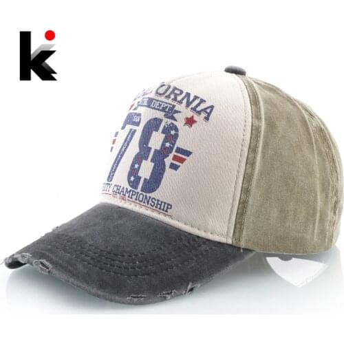 100% Cotton Dad Hats For Men Washed Denim Baseball Cap Women Snapback Letter Printing Bones Adjustable Sport Golf Baseball Caps