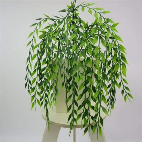 5 forks Green Hanging Plant Artificial Plant Willow Wall Home Decoration Balcony Decoration Flower Basket Accessories