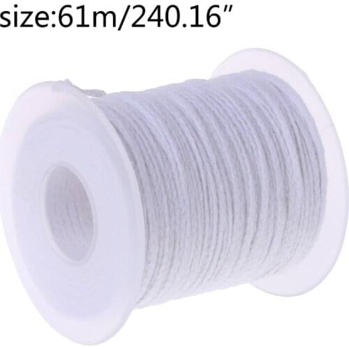 61m Cotton Braid Candle Wick Core Spool Non-smoke DIY Oil Lamps Candles Supplies