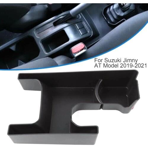 Car Center Console Water Cup Holder Storage Box ABS Pocket Catcher Organizer For Suzuki Jimny AT Model 2019-2021 Stowing Tidying