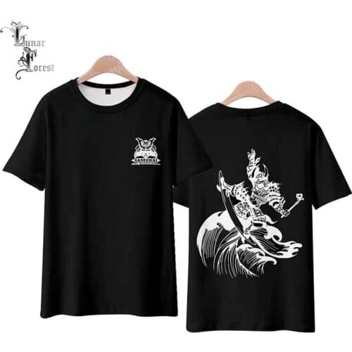 SAMURAI 3D Funny Printing T-shirt Summer Fashion Round Neck Short Sleeve Popular Streetwear Plus Size