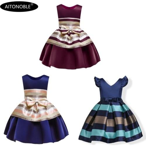 Aitonoble New Costume Christmas Dress Girls Dress Children Skirt Cosplay Christmas Dress For Girls With a Gift Bag