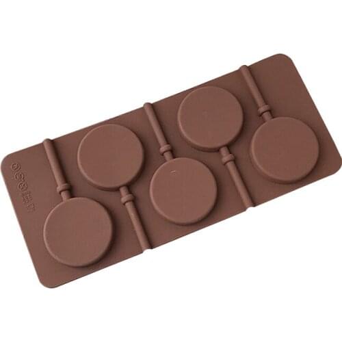 Creative Supply 5 Round Shaped lollipop MoldsInto The Oven Cake Mold Dessert Tools + 6 Small Stick