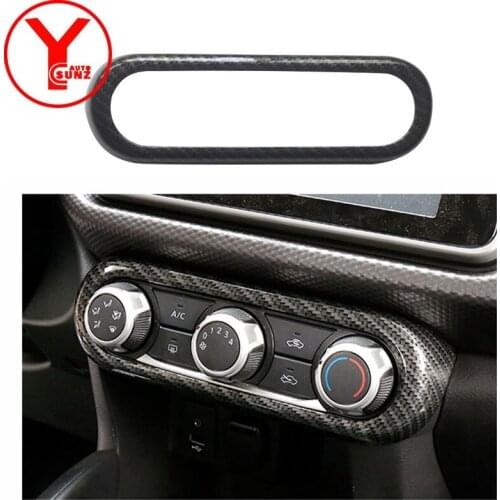 Carbon fiber air outlets vent Switch cover For Nissan Kicks 2016 2017 2018 Interior cars styling parts auto accessories YCSUNZ