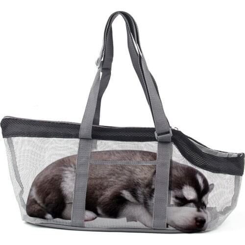 Summer Dog Cat Single Shoulder Bags Portable Mesh Breathable Pets Carrier Handbag For Pets Outdoor Travel Puppy Kitten Bags
