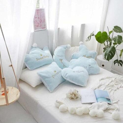 Cute Sky Series Pillow Moon Star Clouds Crown Plush Toys Soft Cushion Sofa Pillow Bed Decoration Birthday Gift For Girl