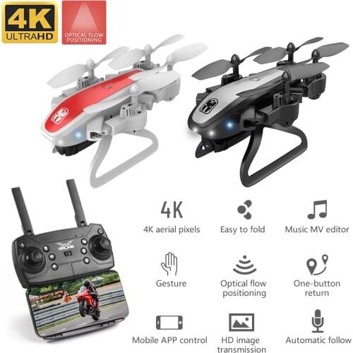 NewRC Drone With Camera HD 4K FPV Drone Optical flow positioning Smart follow Quadcopter RC Helicopter Voice Control Selfie Dron