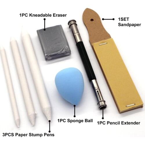 New 7Pcs Sketch Pencil Painting Sandpaper Block for Pencil Sharpening Pointer Drawing Tool School Art Supplies