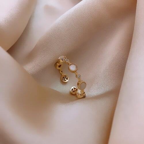 New Fashion Open Ring Women Light Luxury Fashion Trend Simple Small Circle Index Finger Ring
