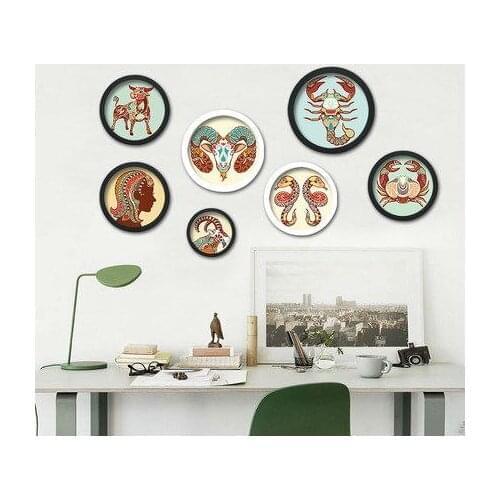 Simple circular photo frame 6 inches, 7, 8, 10, 12, 14, 16, 18, 20 inches, hanging wall picture frame, without painting core