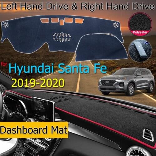 For Hyundai Santa Fe 2019 2020 TM Anti-Slip Mat Dashboard Cover Pad Sunshade Dashmat Protect Carpet Anti-UV Dash Car Accessories