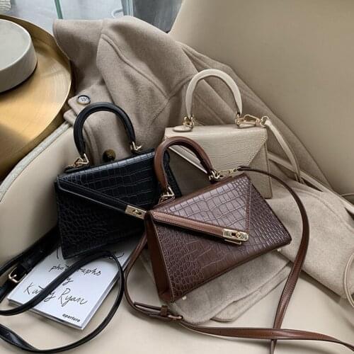 Luxury Crocodile Pattern PU Crossbody Bag Women Designer Solid Square Handbag Womens Fashion High Quality Shoulder Bag Woman