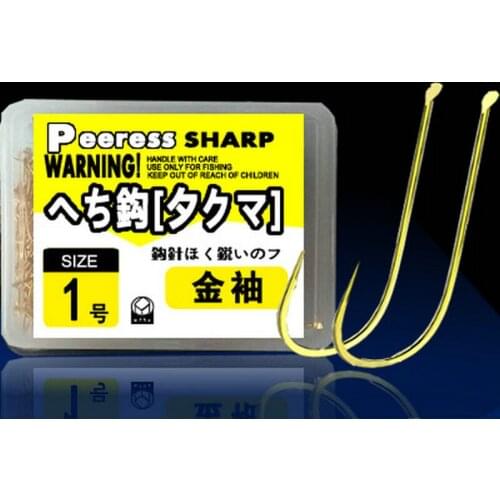 East Rain 100pcs/lot SODE GOLD Fishing Hook Series high carbon steel Non-barb/barbed Hook Crank hook Bass fishing Fishing Tackle