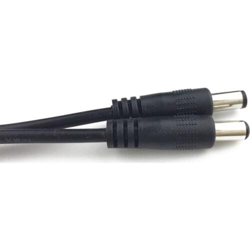 DC Power Plug 5.5 x 2.1mm Male To 5.5 x 2.1mm Male CCTV Adapter Connector Cable R2JE
