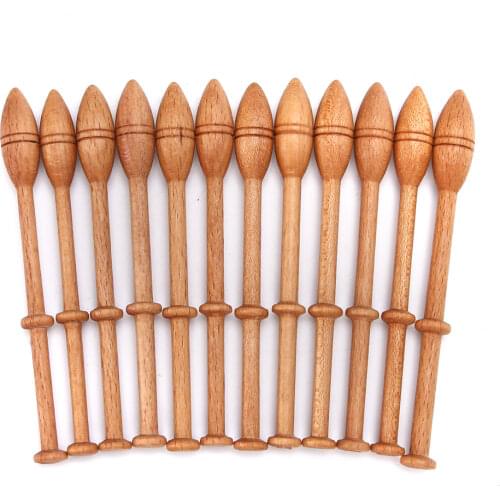 12Pcs Wooden Knitting Needle Sweater Knitting Tool Home DIY Tapestry Sewing Lace Crochet Bobbin Knitting Tool Durable Crochet