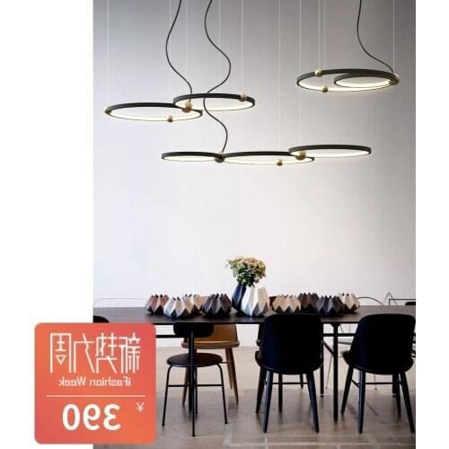 Postmodern Nordic Led Circle Pendant Light Dining-room Bar Corridor Study Single-head Bed Kitchen Hanging Lamp deco chambre