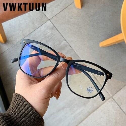 VWKTUUN Blue Light Blocking Glasses TR90 Frame Eyeglasses Women Optical Glasses Frame Mens Anti Blue Light Square Myopia Glasses