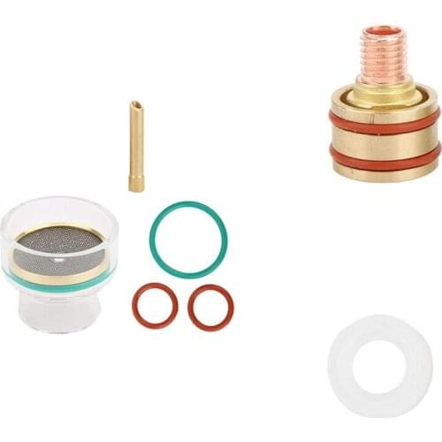 HOT-TIG Gas Lens Collet Consumable Kit TIG Welding Torch with White Plastic Ring Model for WP9 WP20