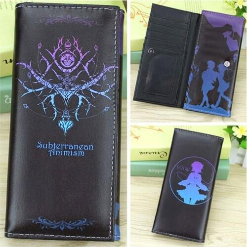 5 Styles Anime TouHou Project Black Long Wallets Card Holder Purse with Hasp