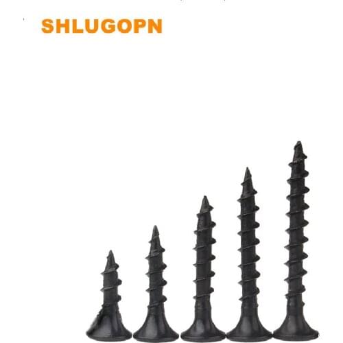 50pcs M4.0 hardened self-tapping screws black fast tapping screw cross countersunk head self-propelled nails coarse teeth screws