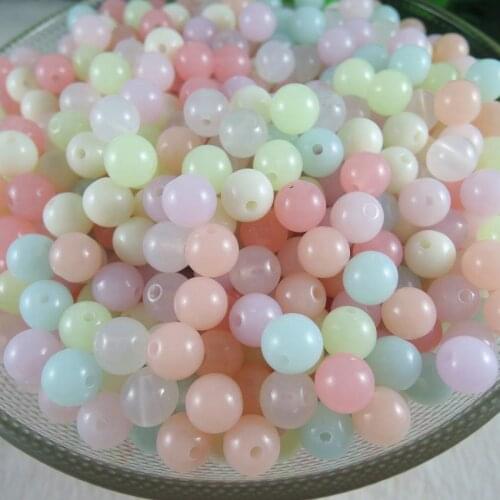 8colors dor choosing 6mm Beads Acrylic Gumball Spacer Loose Plastic Beads Mixed Round DIY Jewelry Accessories Wholesale YK-0206